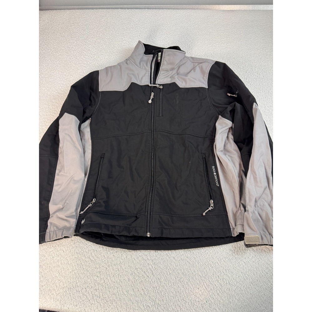 Black Diamond Mens Polyester Blend Fleece Lined Full Zip Black‎ Ski Jacket XL